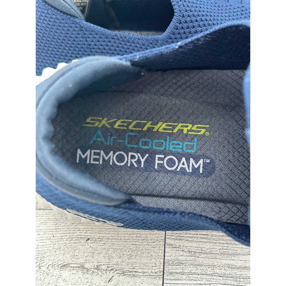 Skechers Elite Flex Hartnell Men Sz 10 Navy Blue Slip On Shoes 52649 Walking - Picture 9 of 13